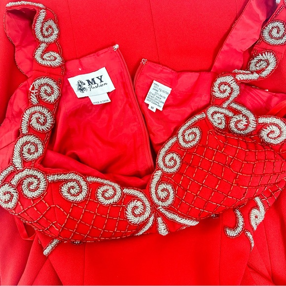 Vintage Red Evening Gown - Picture 8 of 8